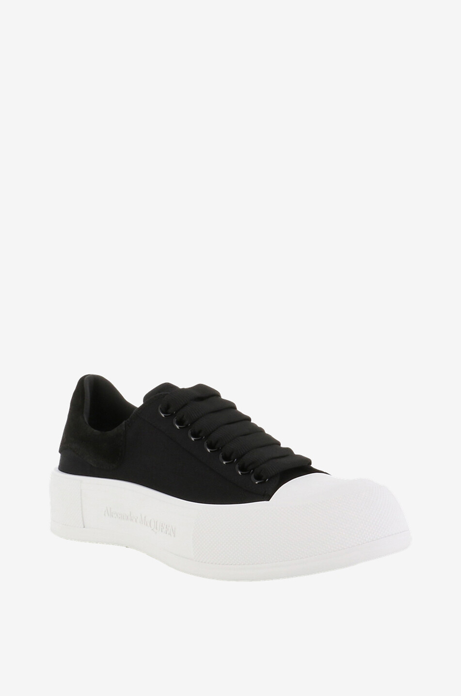 Niedrige Sneakers aus Canvas und Wildleder Deck Plimsoll