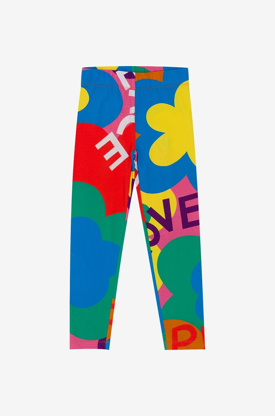 STELLA McCARTNEY KID Bedruckte Mädchen-Jersey-Leggings Love Baby BUNT 1
