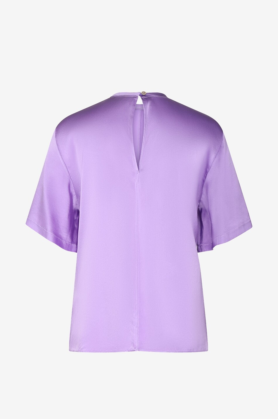 Silk round neck T-shirt