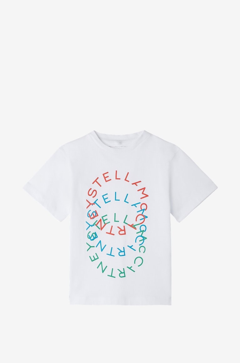 STELLA McCARTNEY KID Jungen-Kurzarm-T-Shirt Triple Stella Junge WEISS 1