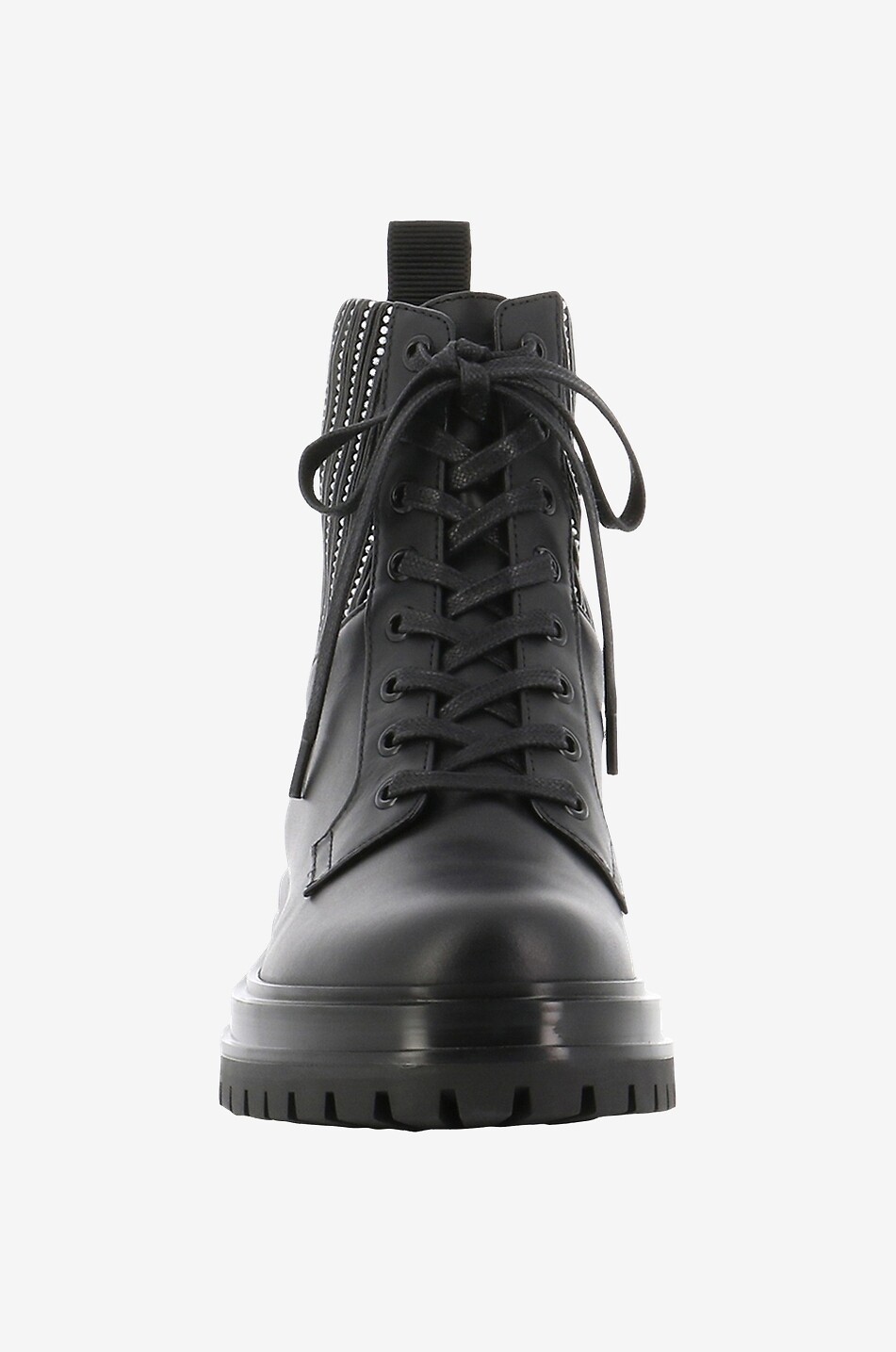 Bottines à lacets en cuir lisse et cristaux Martis 40