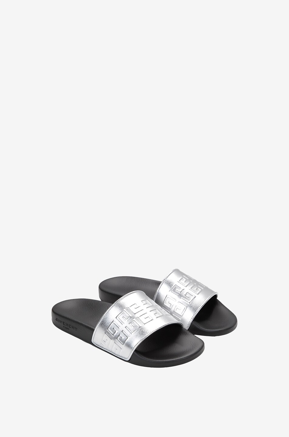 GIVENCHY Claquettes argentées fille 4G Fille ARGENT 1