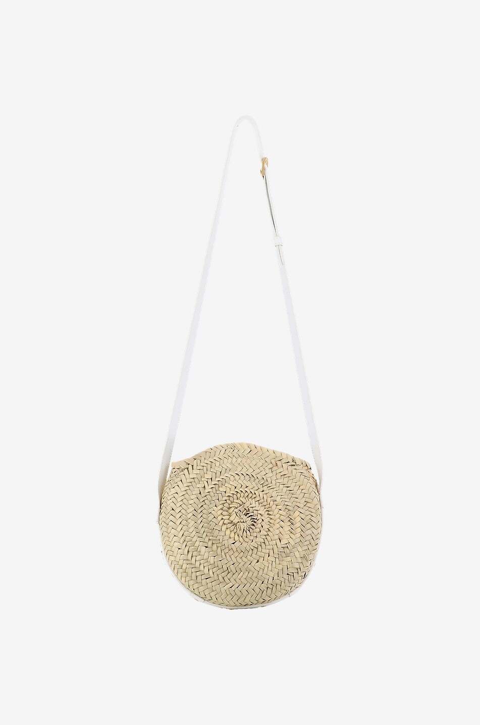 CHLOE Marcie Basket cross-body bag in raffia and leather Women WHITE 3