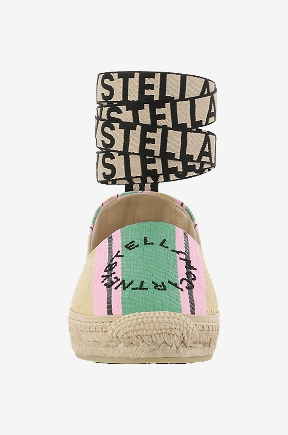 Espadrilles plates tressées à rayures Gaia