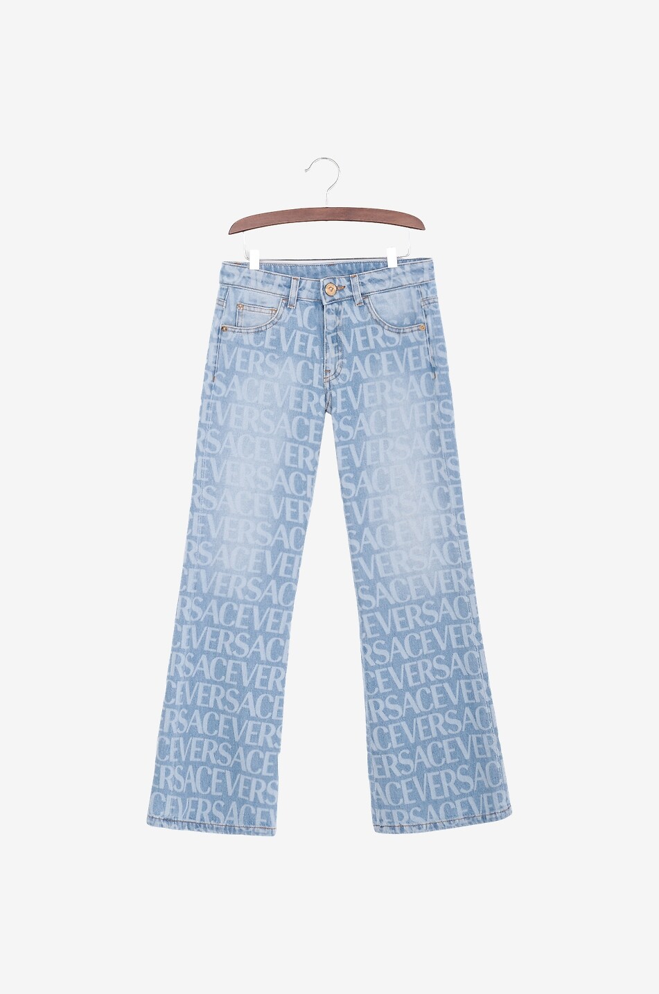 Versace Allover flared girl's jeans