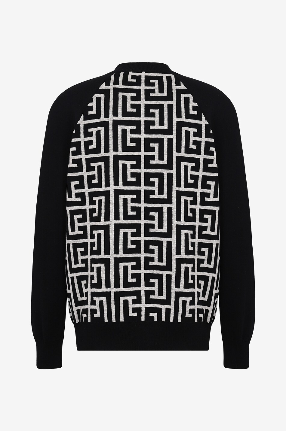 Feiner Jacquard-Pullover mit Monogramm-Motiv