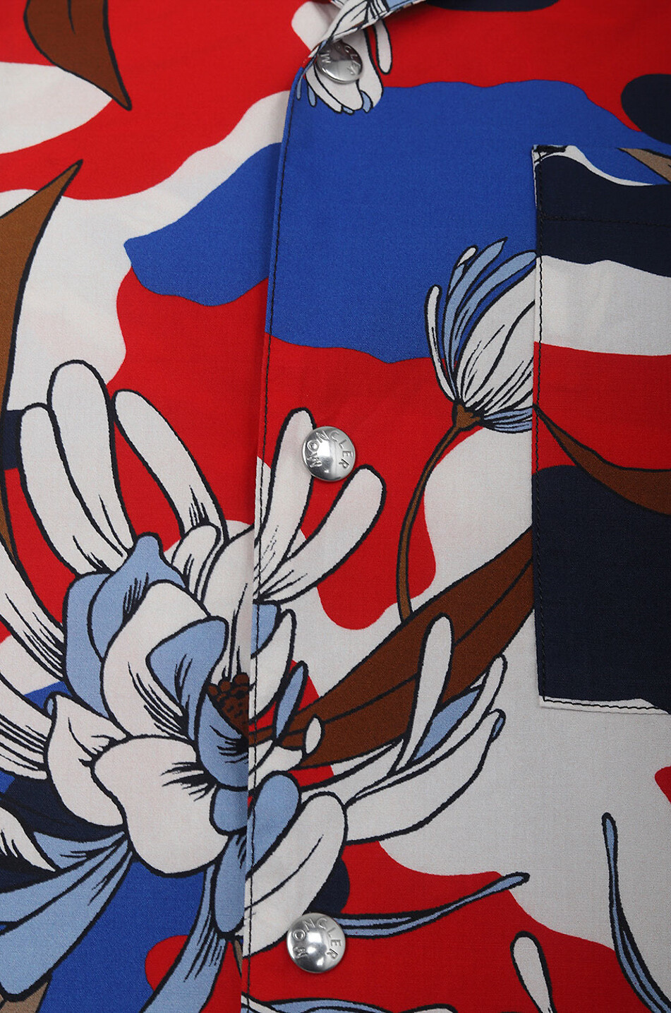 MONCLER Kurzarm-Hemd Floral Camo Herren BUNT 3