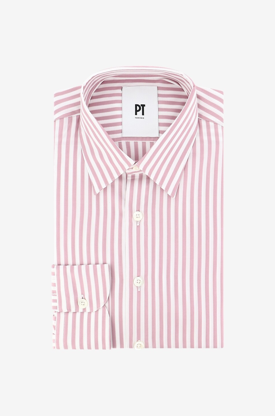 Langärmeliges Hemd aus gestreifter Baumwolle