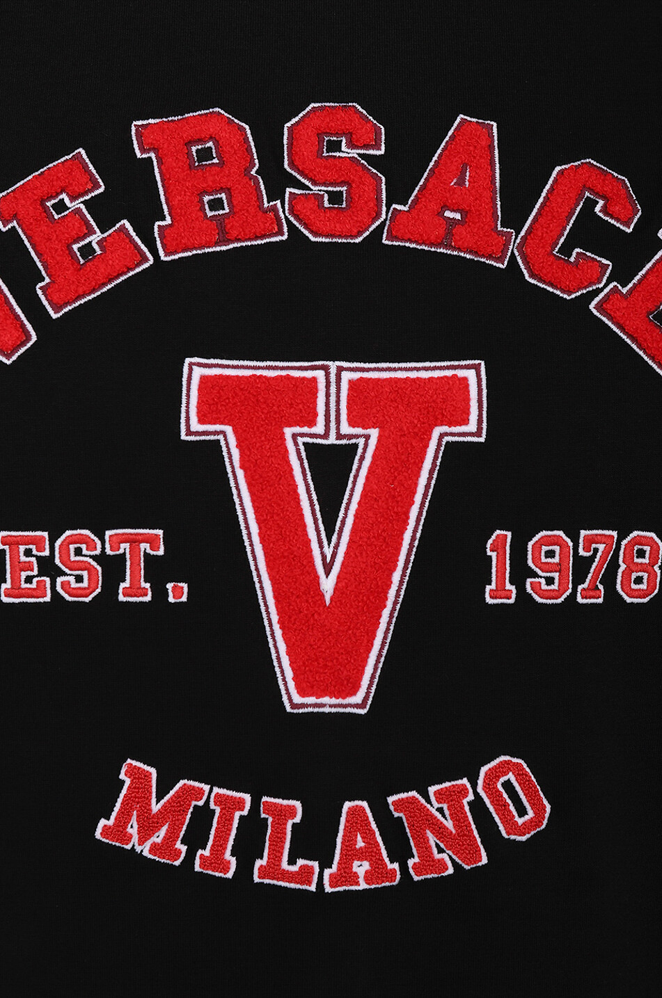 VERSACE T-shirt à manches courtes brodé Varsity VERSACE Homme NOIR 3