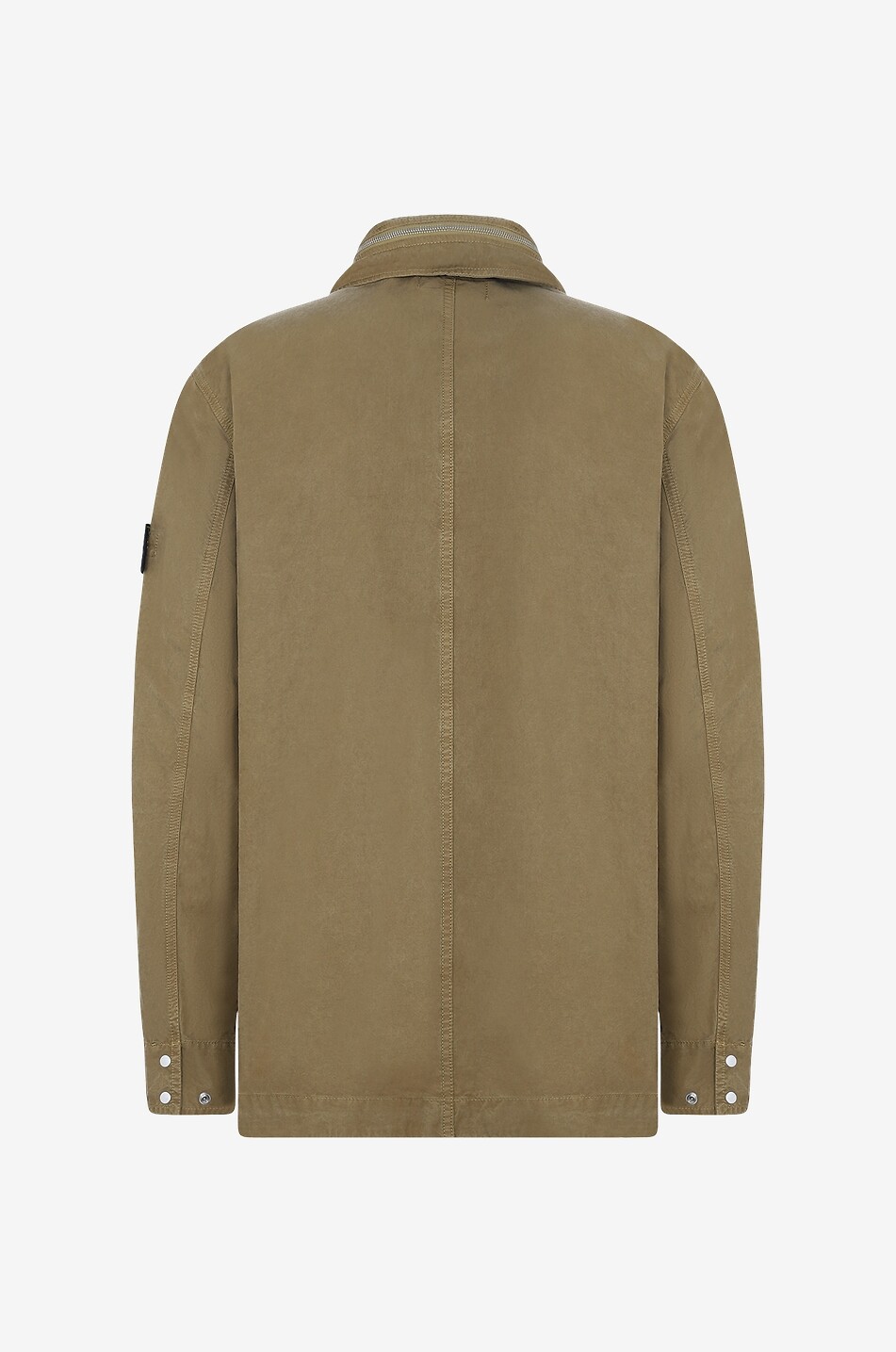 STONE ISLAND Veste chemise en gabardine vieilli à capuche Homme Beige Foncé 2
