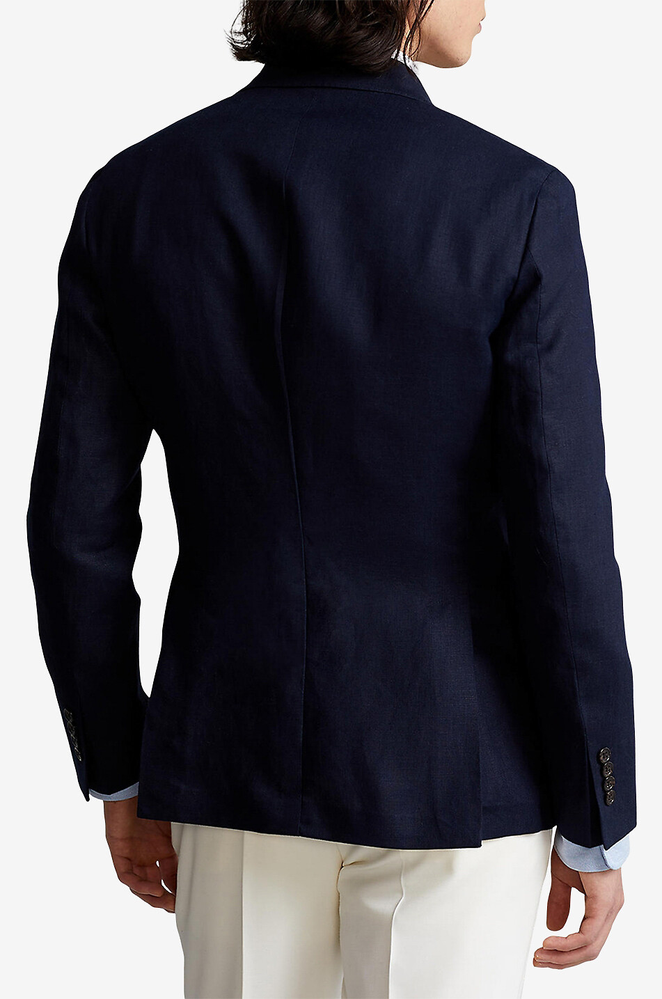 Single-breasted linen blazer