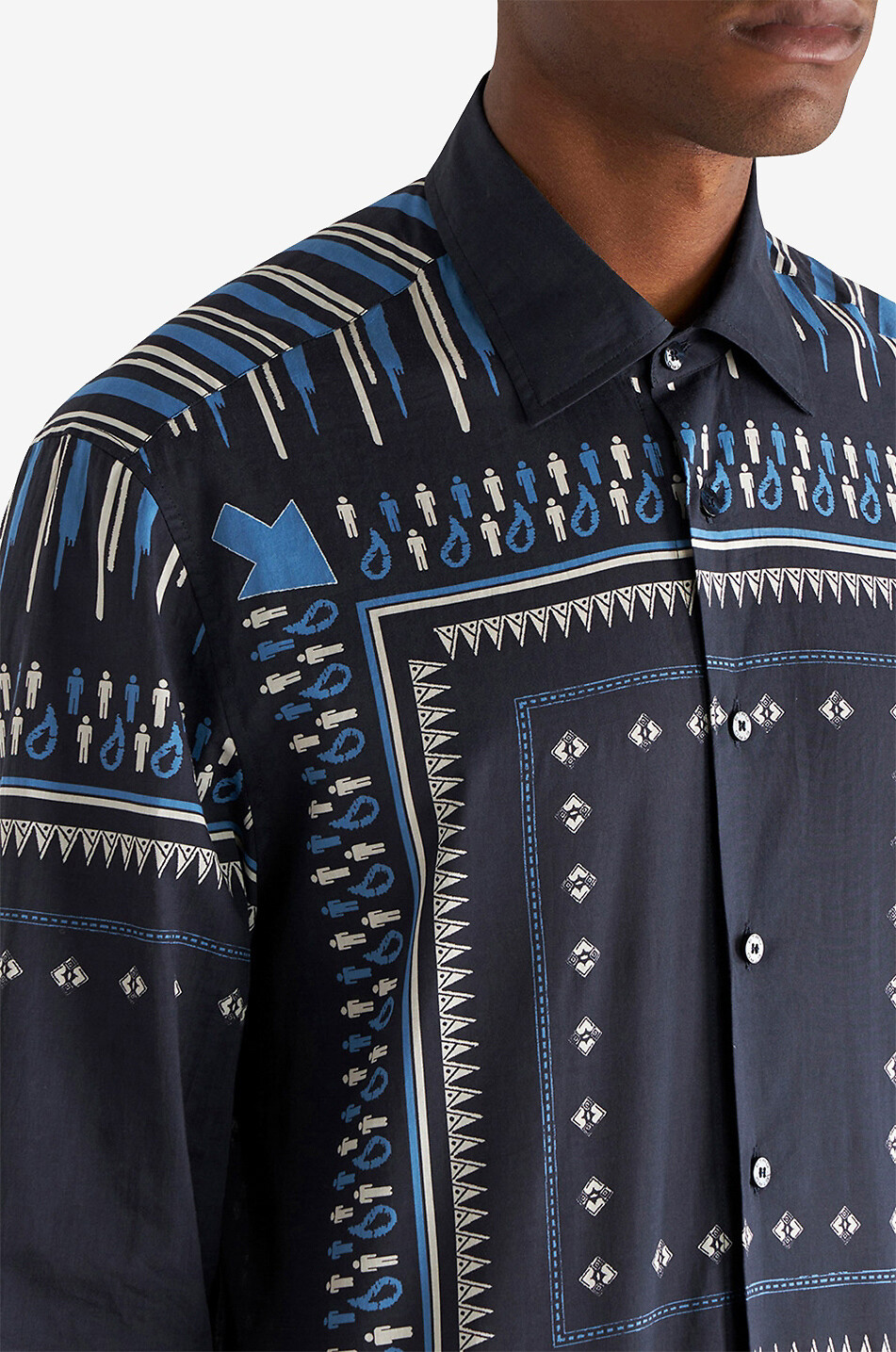 ETRO Hemd aus Baumwolle mit Print Bandana Herren DUNKELBLAU 5