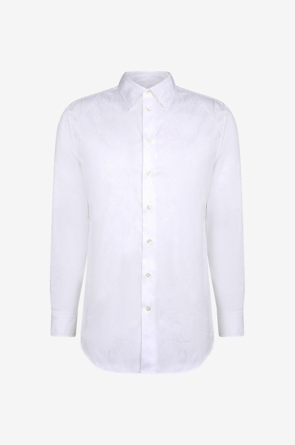 ETRO Chemise en jacquard de coton motif Paisley Homme BLANC 1