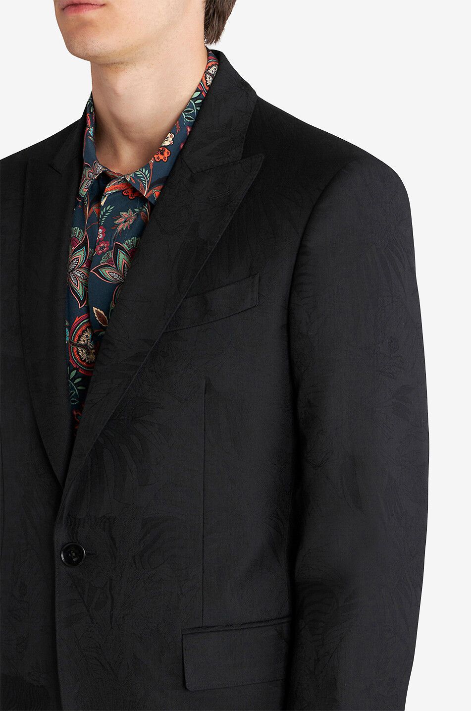 ETRO Costume en jacquard motifs jungle Homme NOIR 5