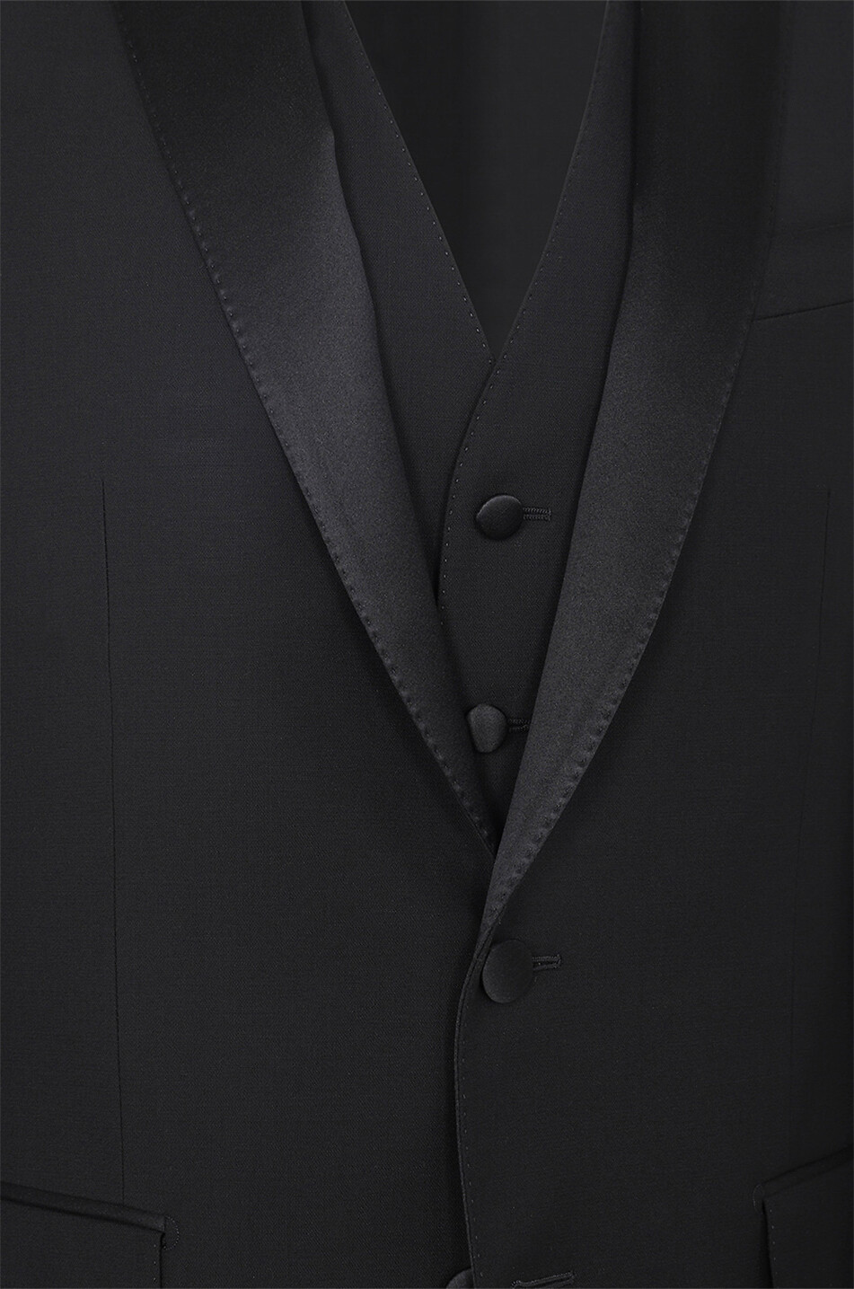 DOLCE & GABBANA Dreiteiliger Smoking-Anzug aus Wolle und Seide Martini Herren SCHWARZ 3