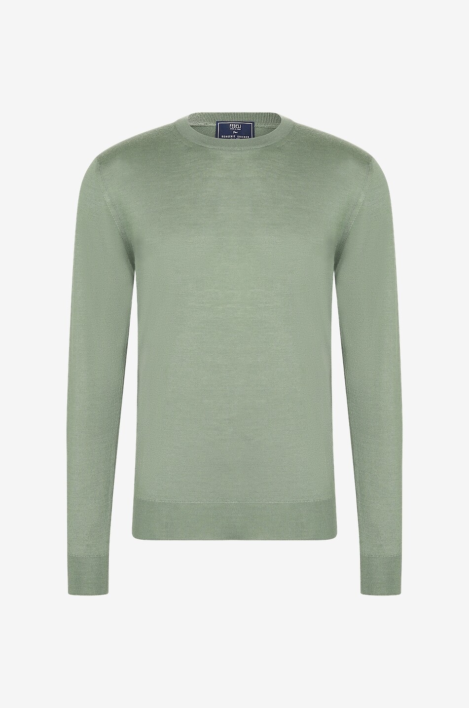 FEDELI Pullover mit Rundhalsausschnitt aus Kaschmir Argentina Herren MITTELGRÜN 1