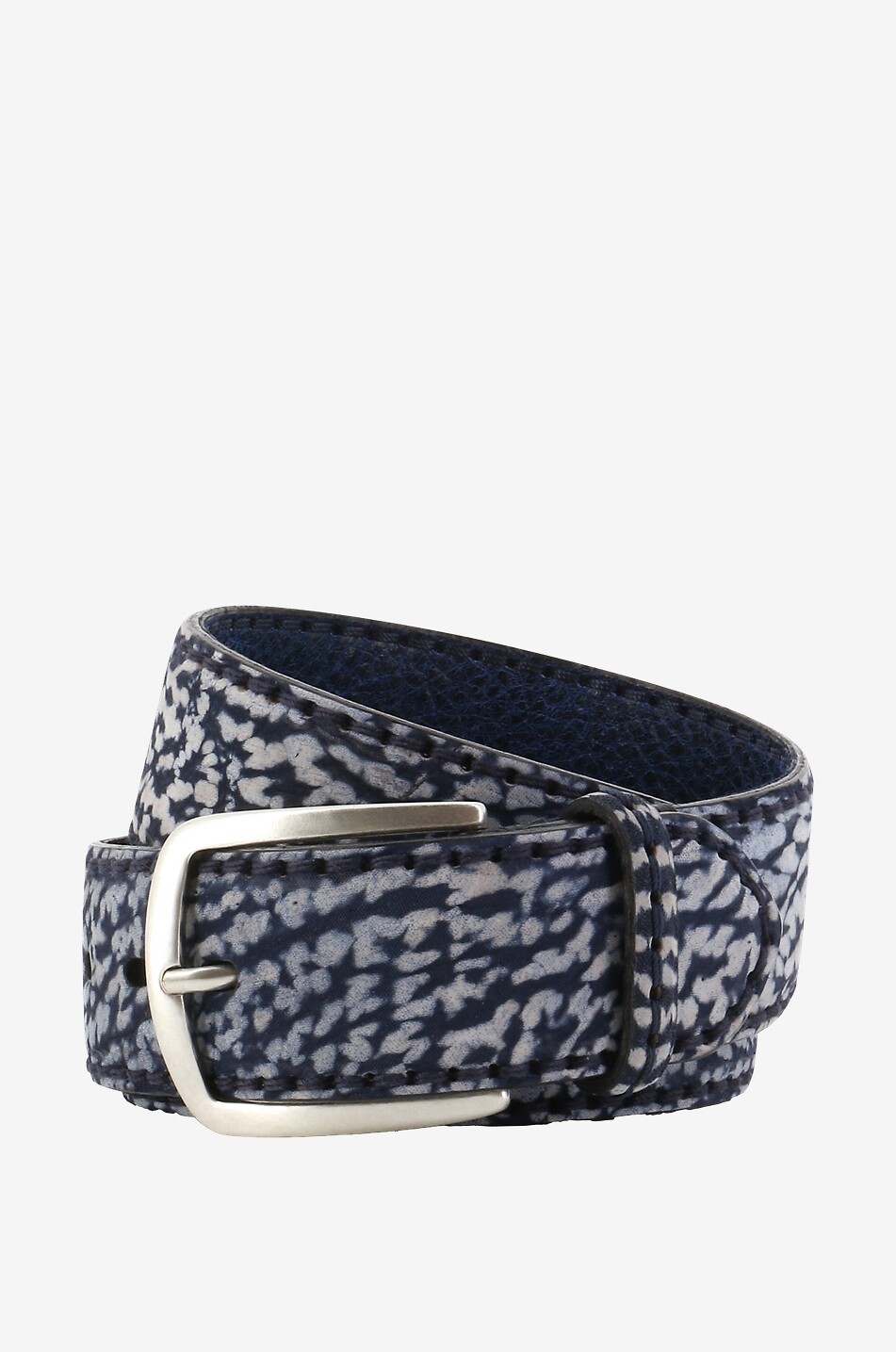 FAUSTO COLATO Squalo shark leather belt Men DARK BLUE 1
