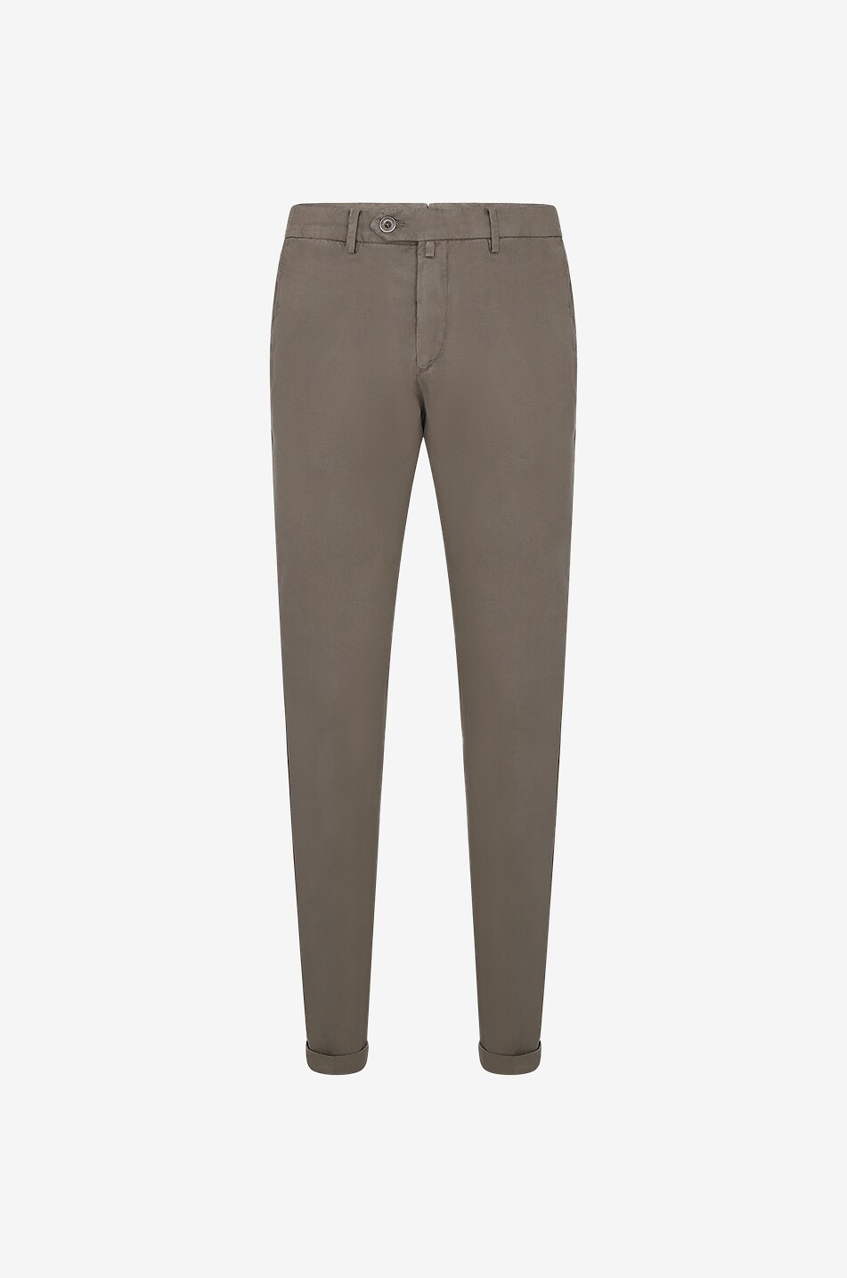 B SETTECENTO Pantalon chino en coton et lin Homme KAKI MOYEN 1