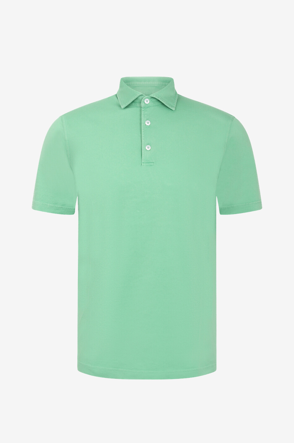 FEDELI Zero Giza M cotton short-sleeved polo shirt Men LIGHT GREEN 1