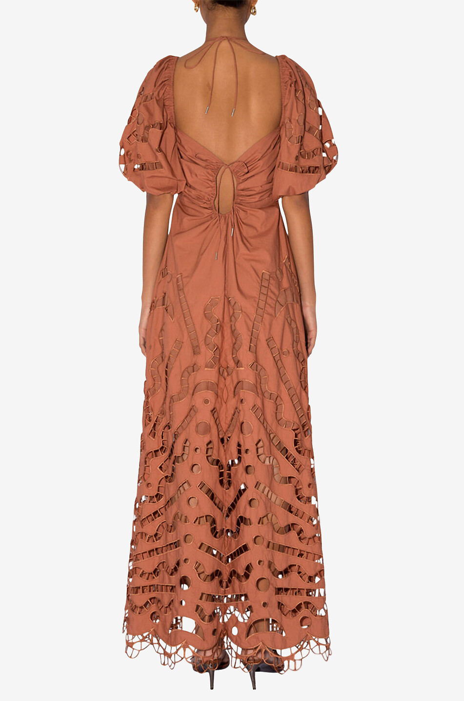 Robe longue en coton Flores