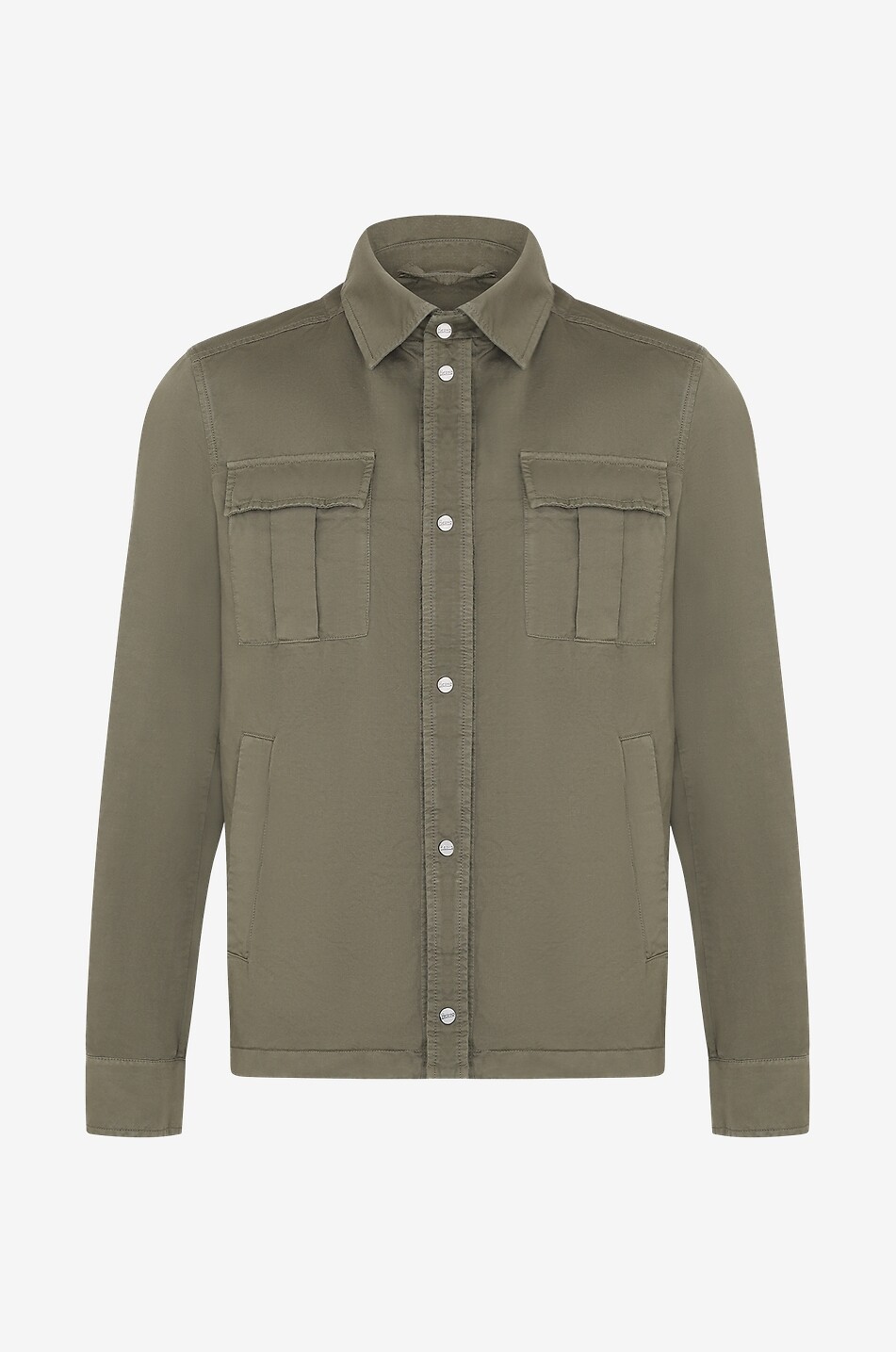 Garment Dyed linen and cotton shirt jacket