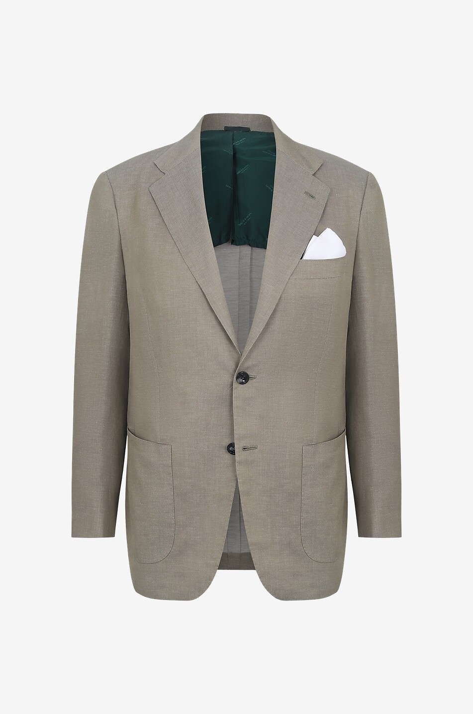 Lightweight twill blazer with pocket square
