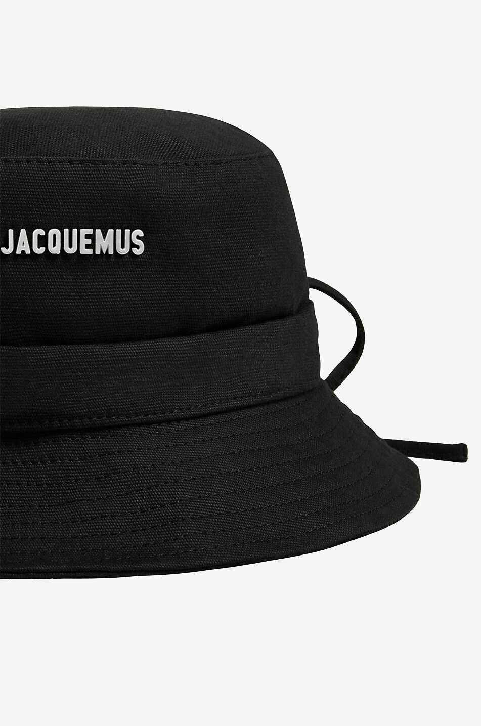 JACQUEMUS Gadjo plain cotton bucket hat Women BLACK 3