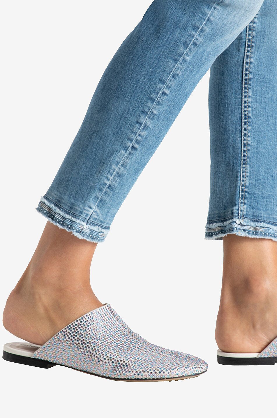 CAMBIO Pina glitter adorned skinny fit jeans Women MEDIUM BLUE 5