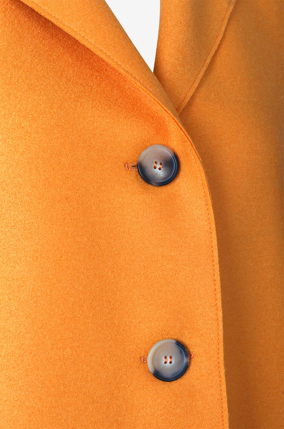 HARRIS WHARF Boxy virgin wool 3/4 length coat Women ORANGE 3