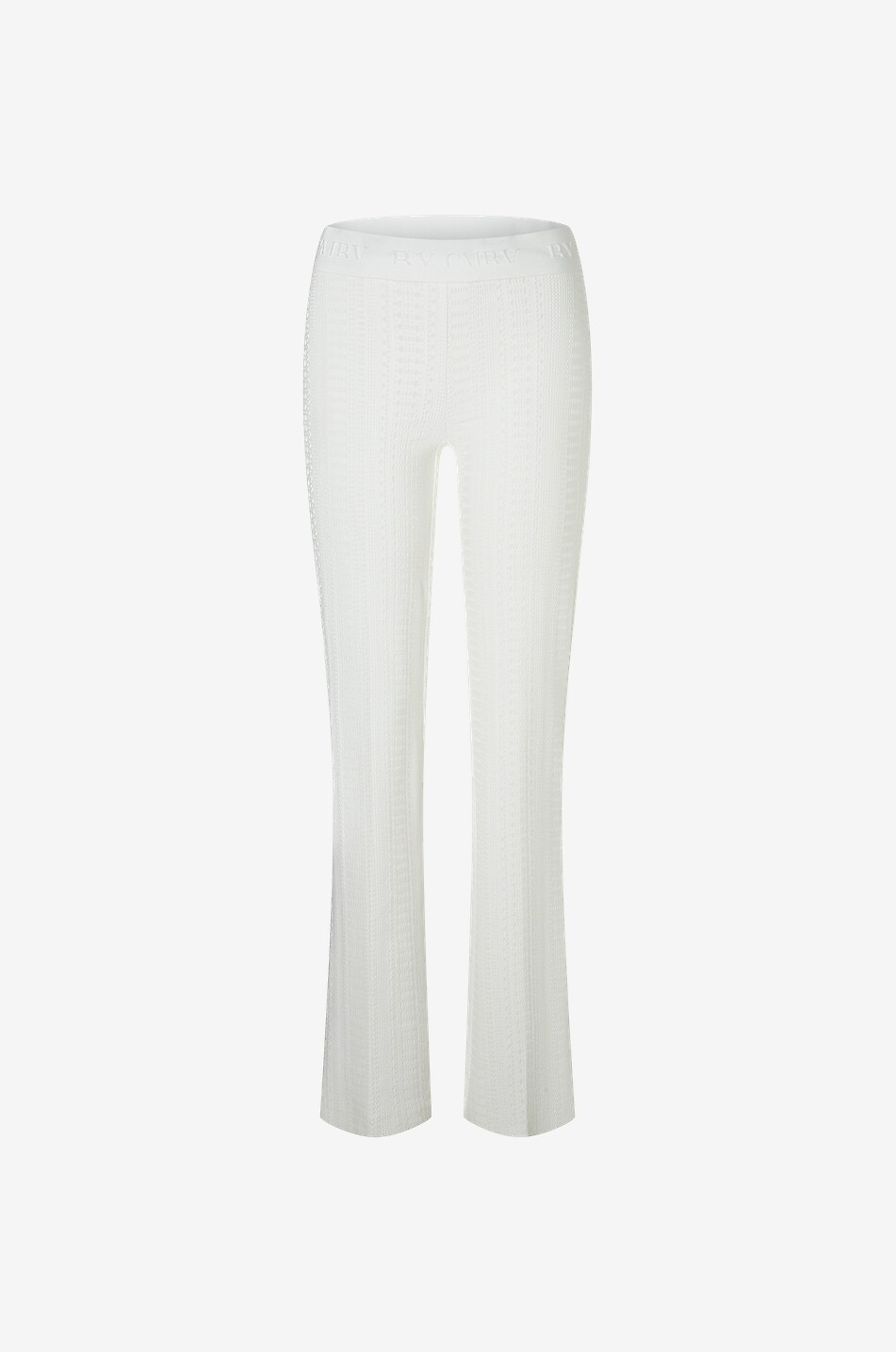 Flower straight leg crochet trousers