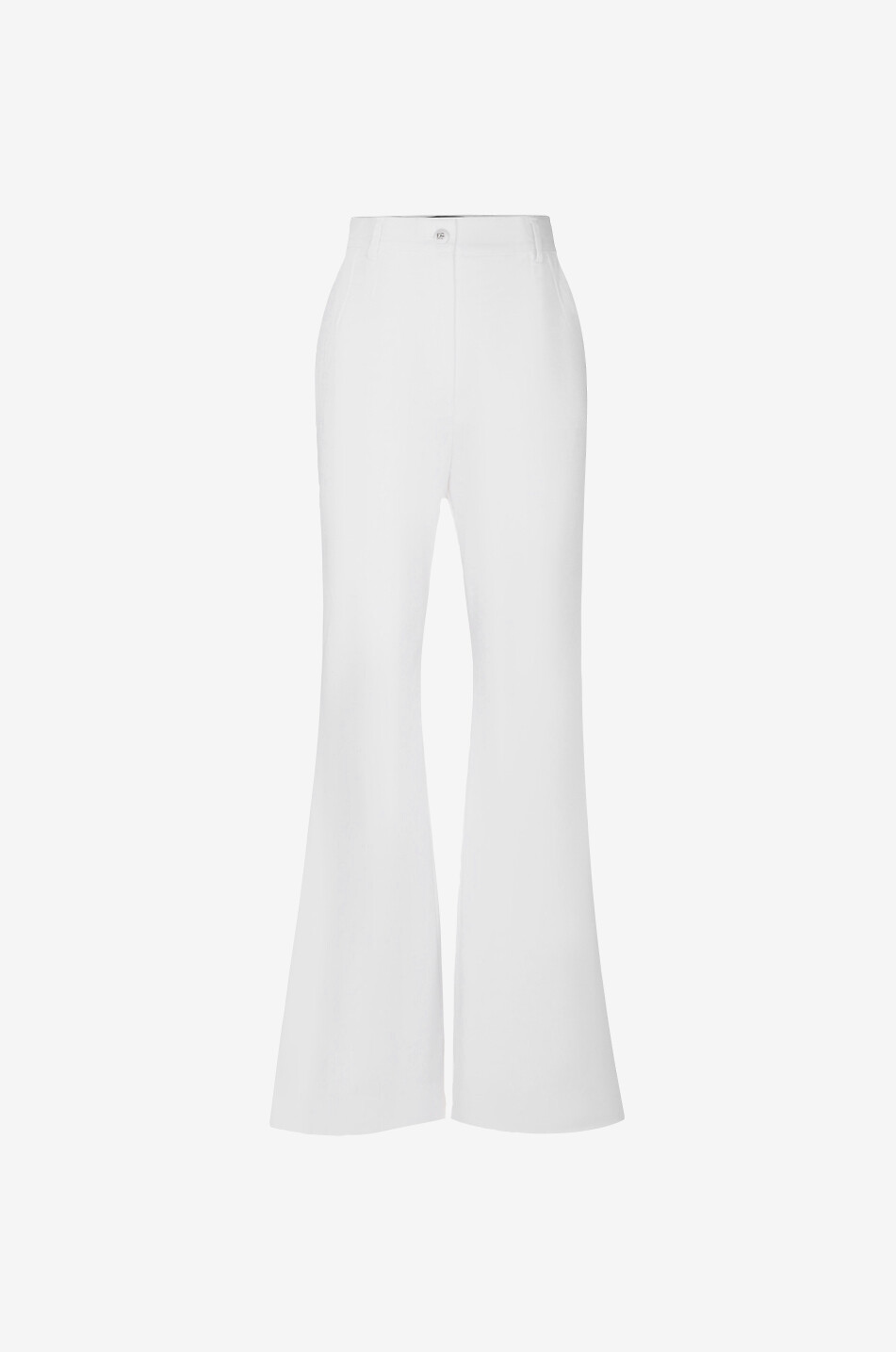 Ausgestellte Hose mit hoher Taille aus Drill
