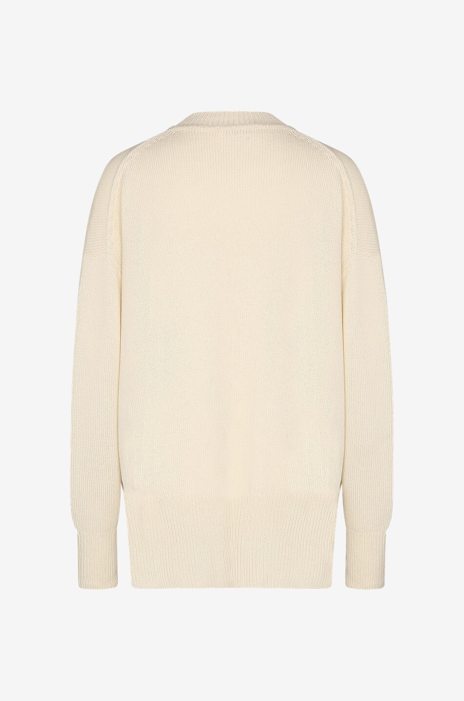 JIL SANDER Boxy-Rundhalspullover aus Kaschmir Damen CREMEFARBEN 2