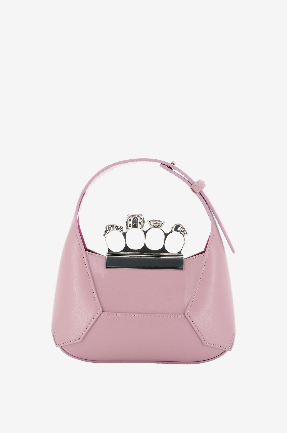 ALEXANDER McQUEEN Sac à main en cuir The Jewelled Hobo Mini Femme VIOLET CLAIR 3
