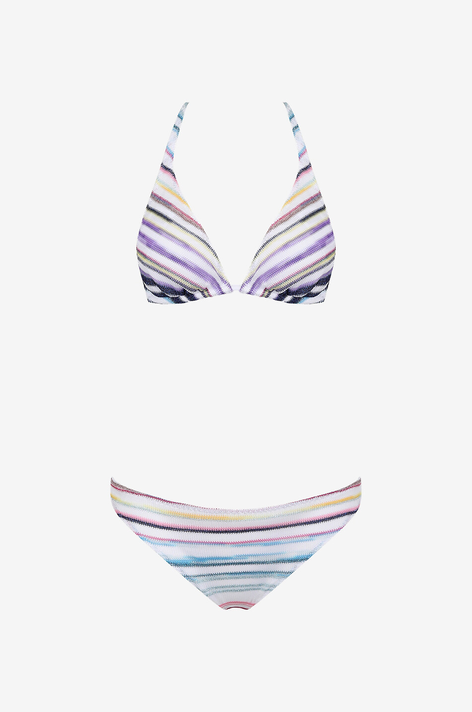 Maillot de bain triangle en maille rayée