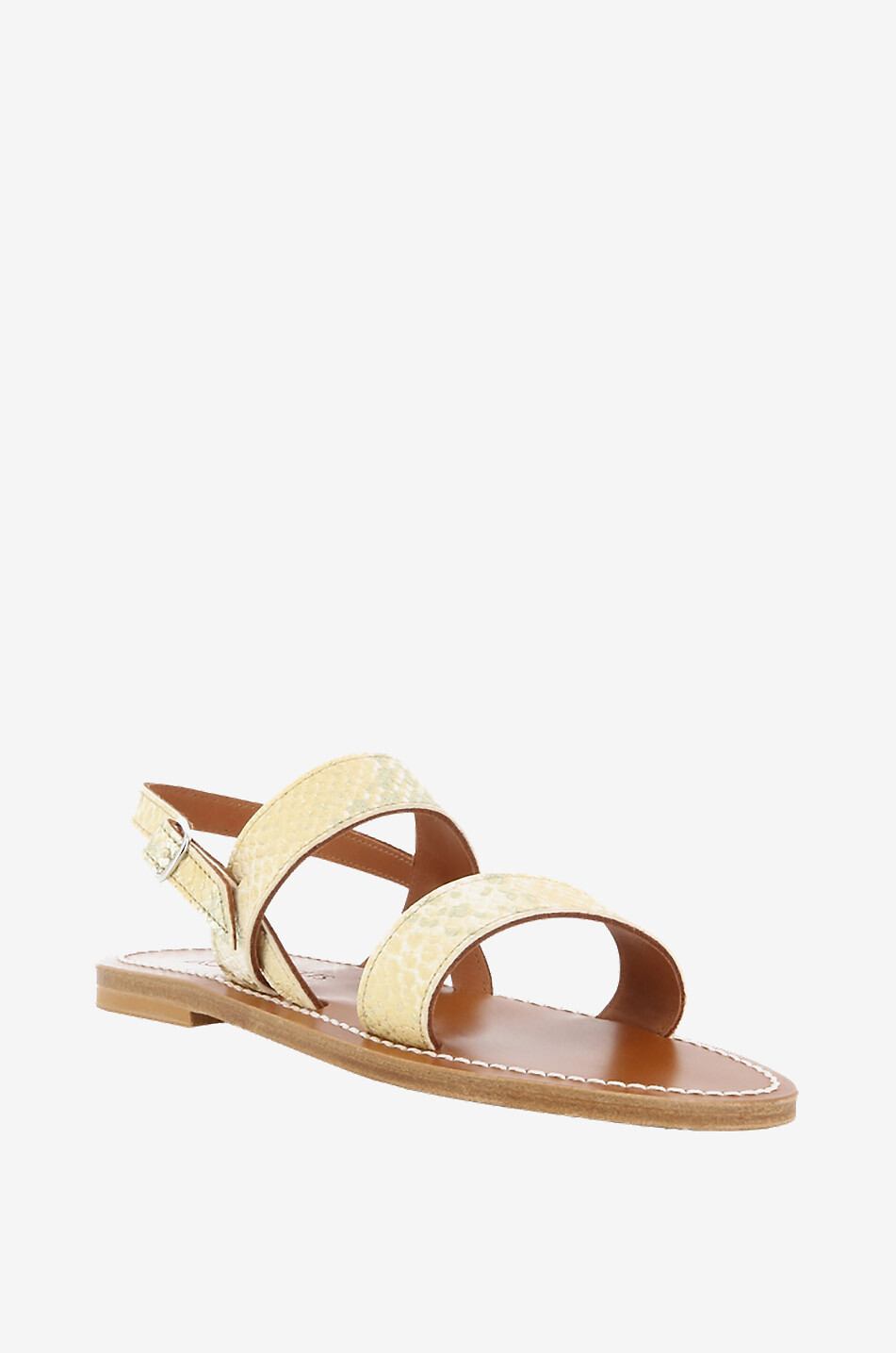 Sandales plates en cuir Barigoule