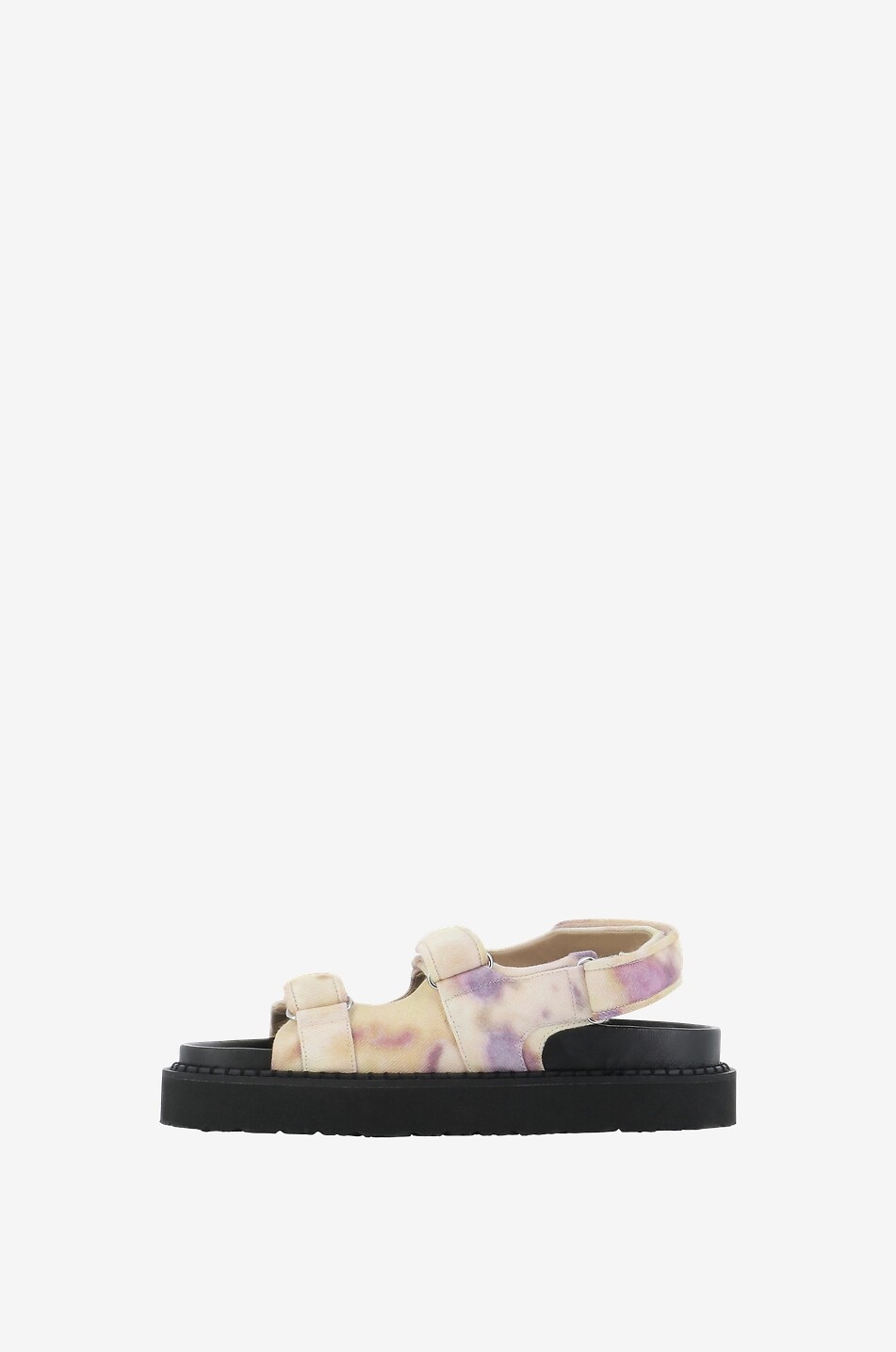 ISABEL MARANT Sandales plates en toile tie-and-dye Madee Femme JAUNE 3