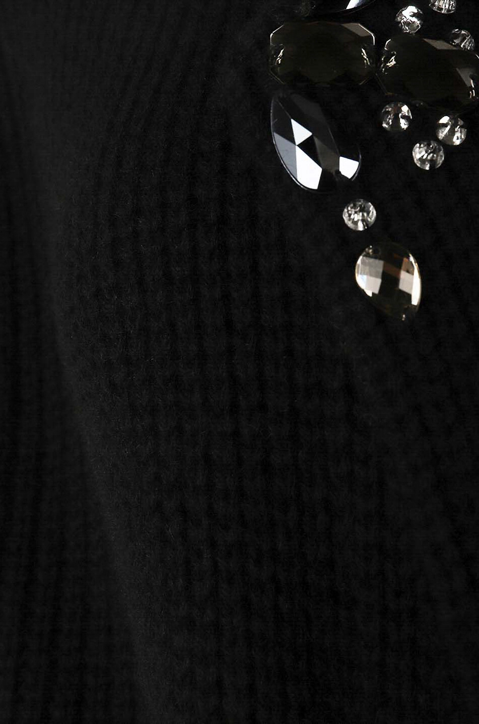 BONGENIE Dicker Kaschmircardigan mit Kristallen Damen SCHWARZ 3