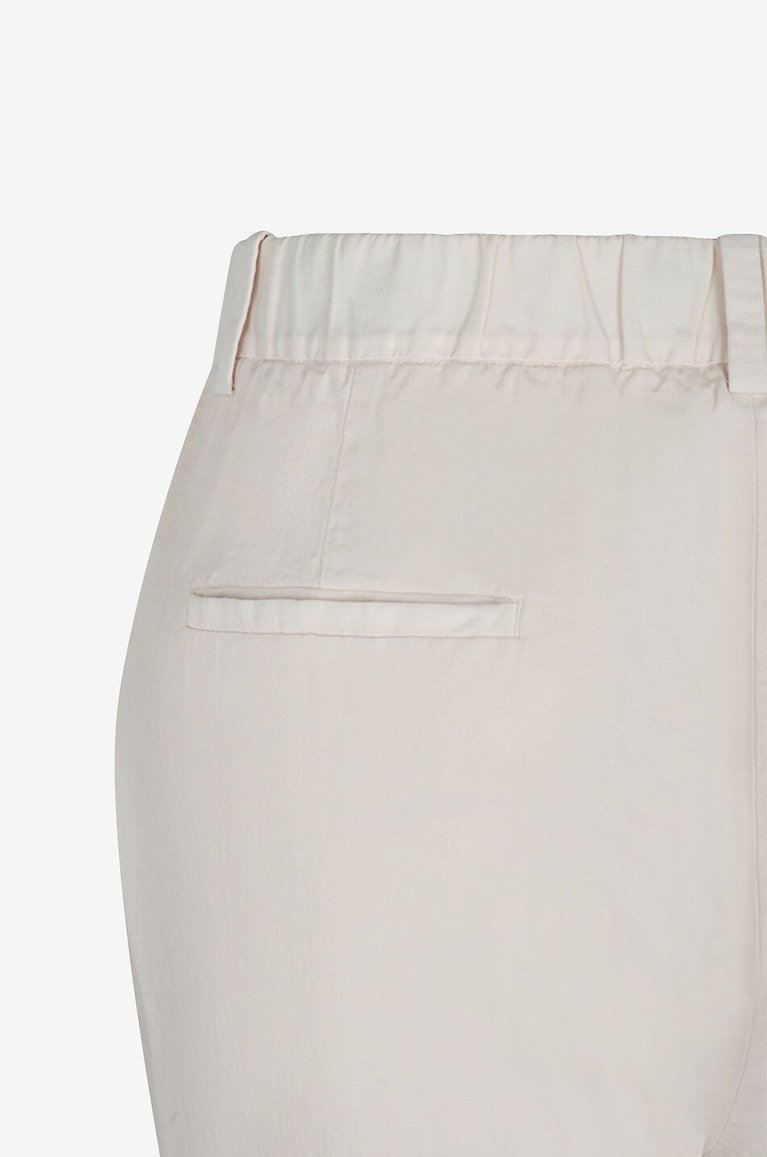 SLOWEAR Pantalon cigarette en gabardine Galene Femme Beige clair 3