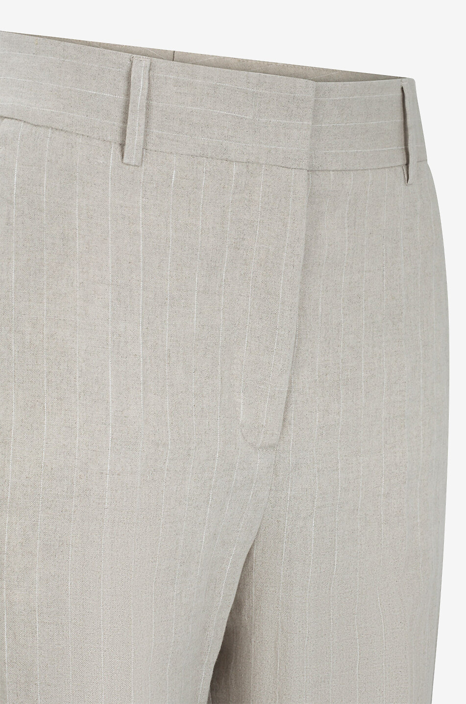 SLOWEAR Weite Leinen-Nadelstreifenhose Arlys Damen MITTELGRAU 3