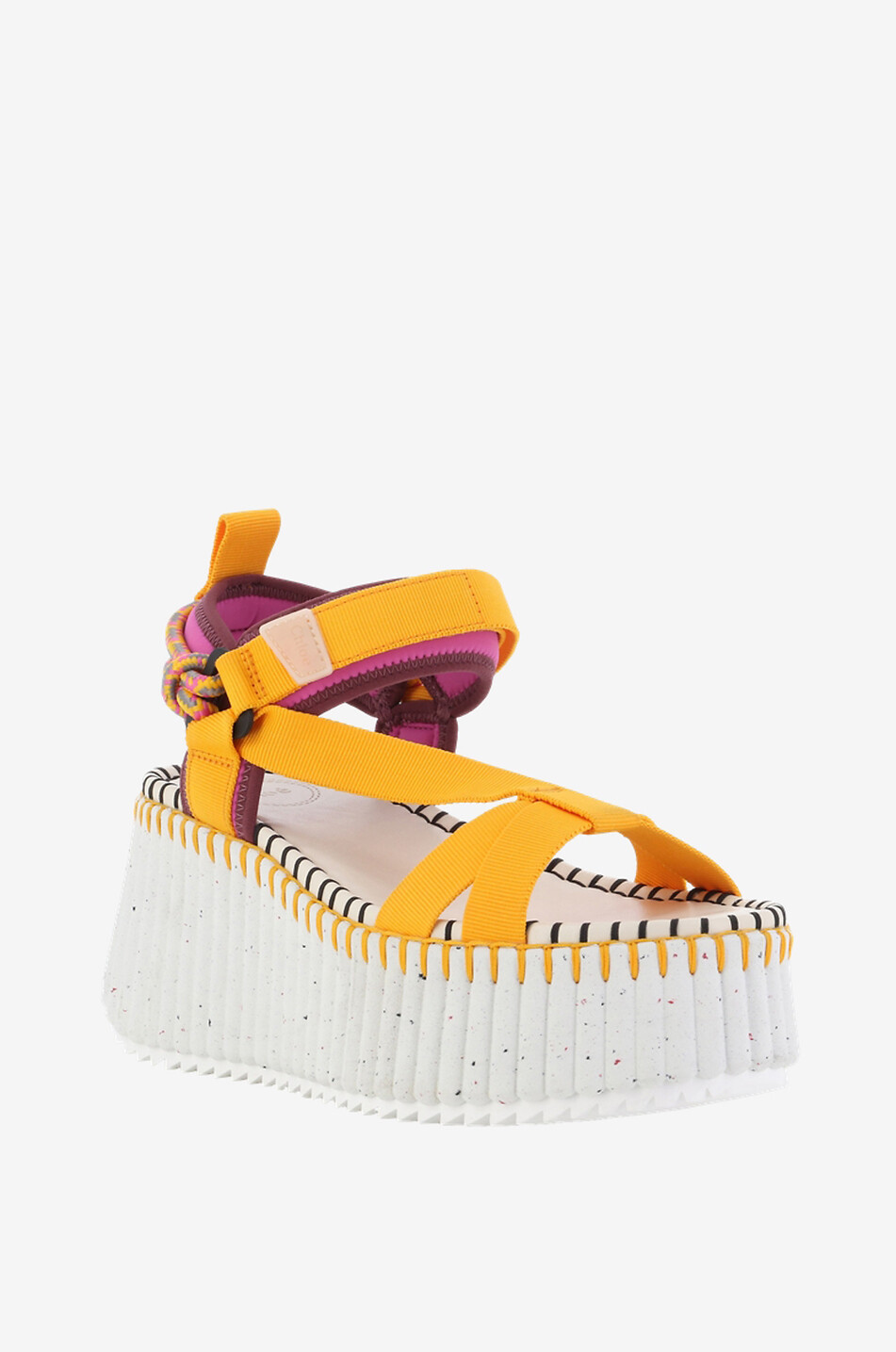 Nama recycled fabric wedge sandals