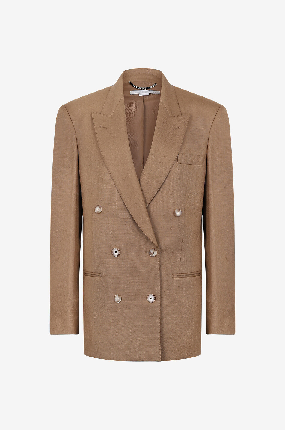 Blazer oversize à boutonnage double grain de poudre