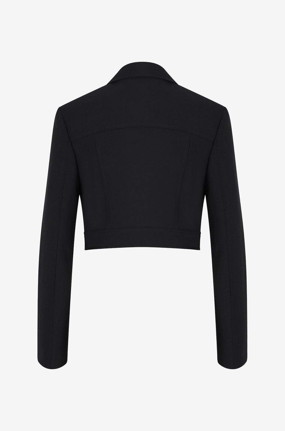 Blazer raccourci asymétrique en laine Military