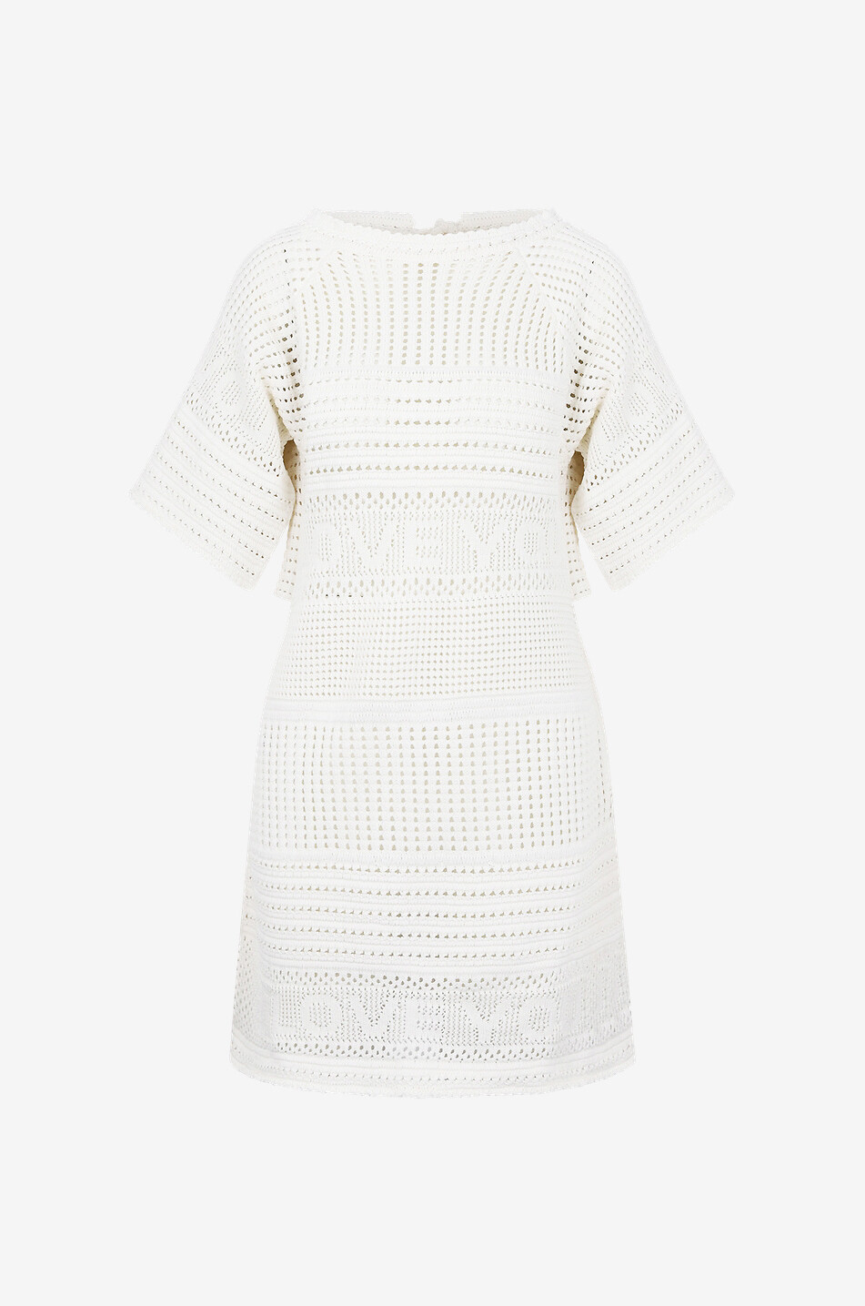 STELLA McCARTNEY Mini-Häkel-Strandkleid I Love You Damen WEISS 1