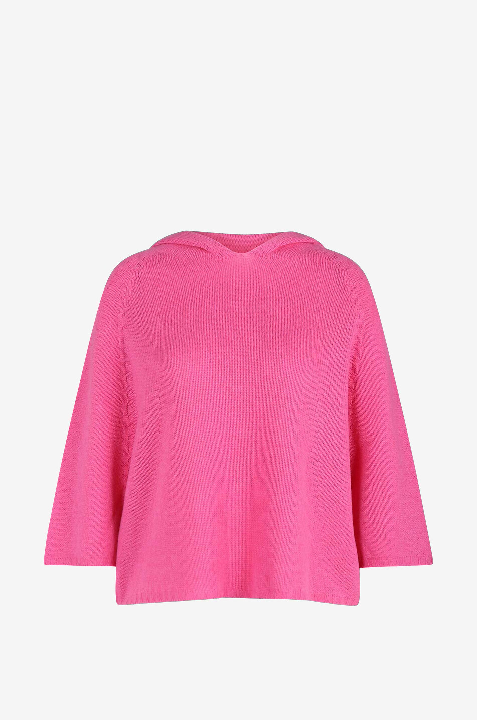 Kapuzenpullover im Poncho-Look aus Kaschmir