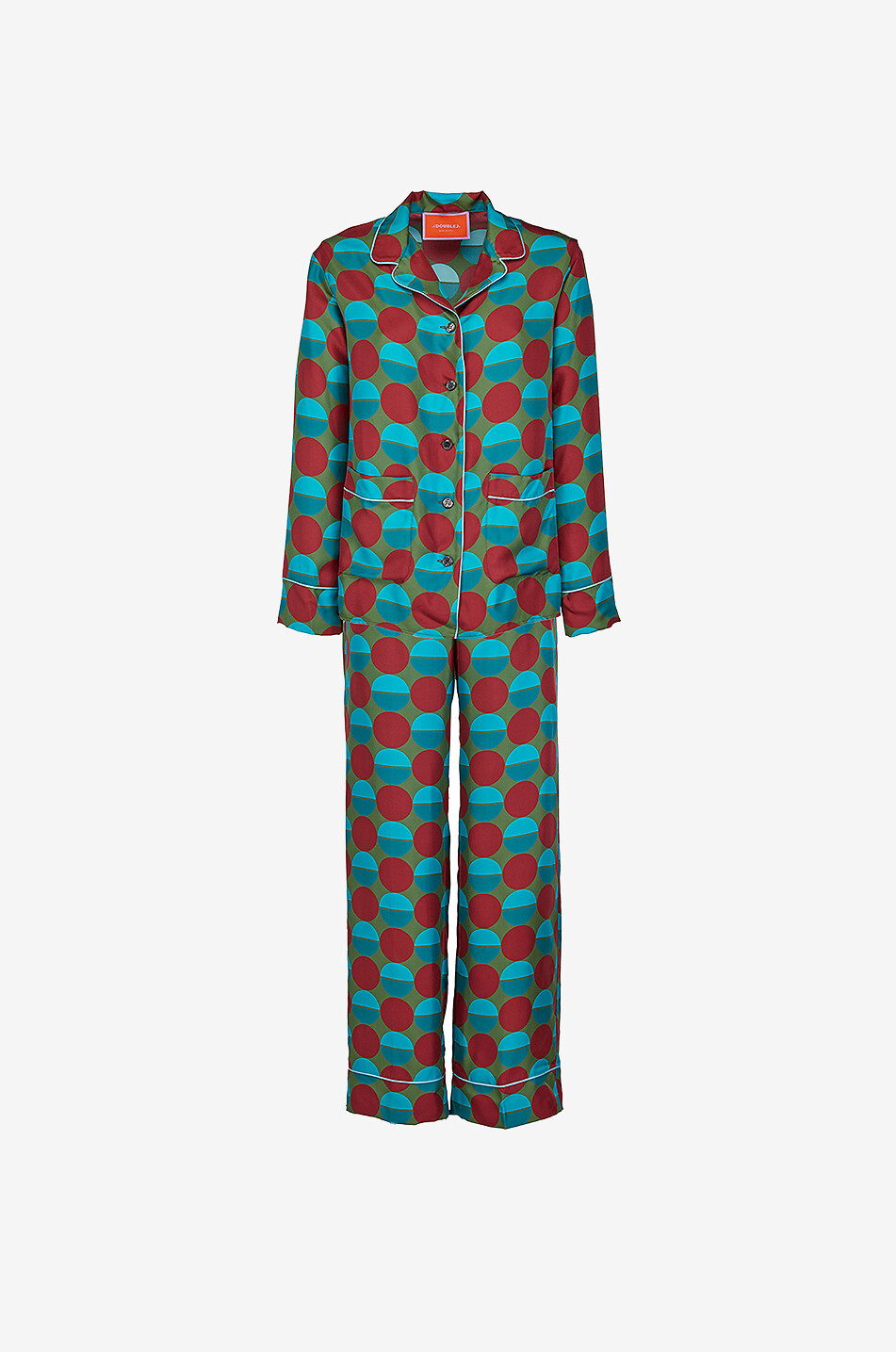 LA DOUBLEJ Seidenpyjama Sfere Grandi Damen BUNT 1