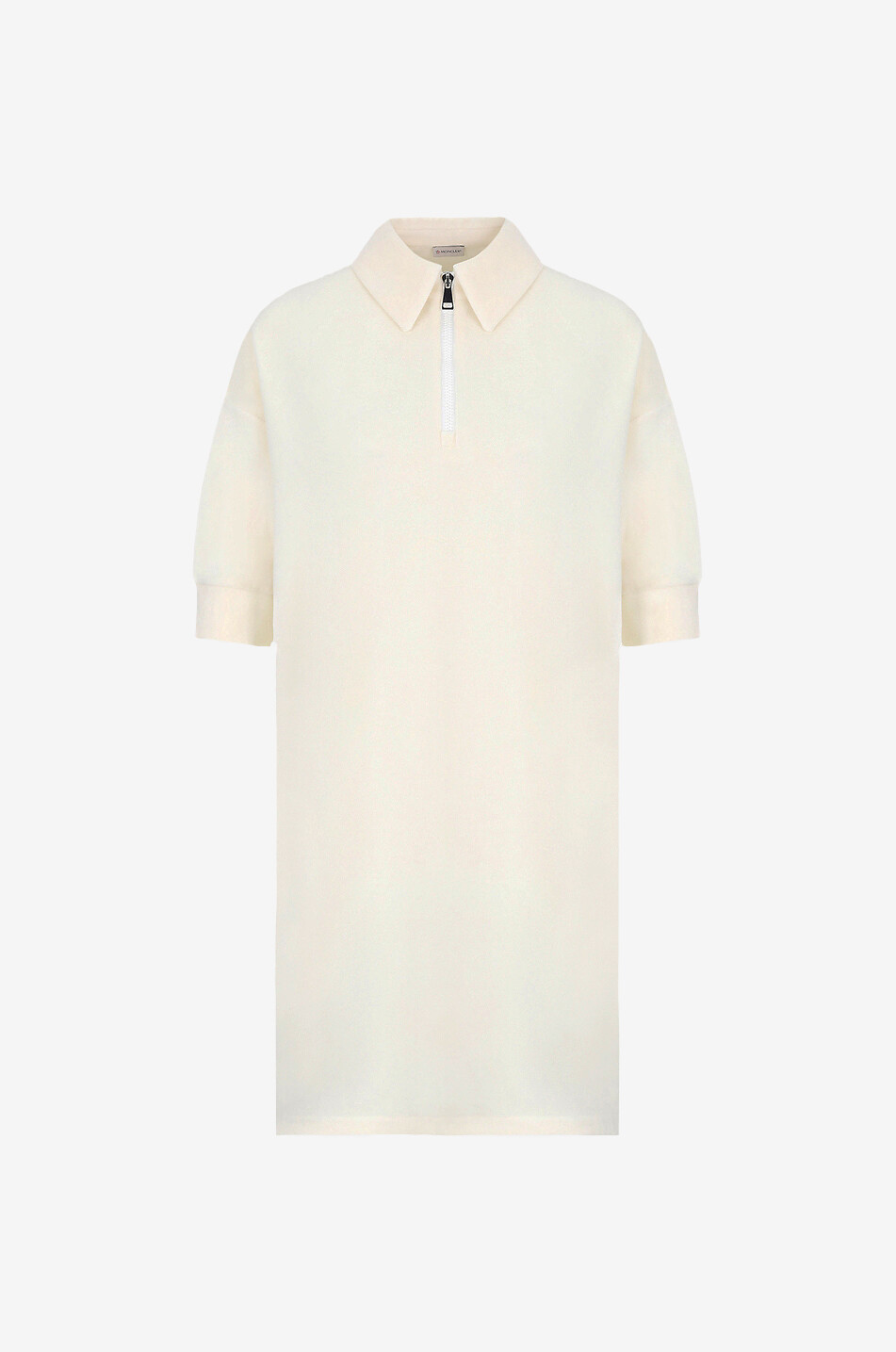 Robe polo courte en éponge fine à manches courtes