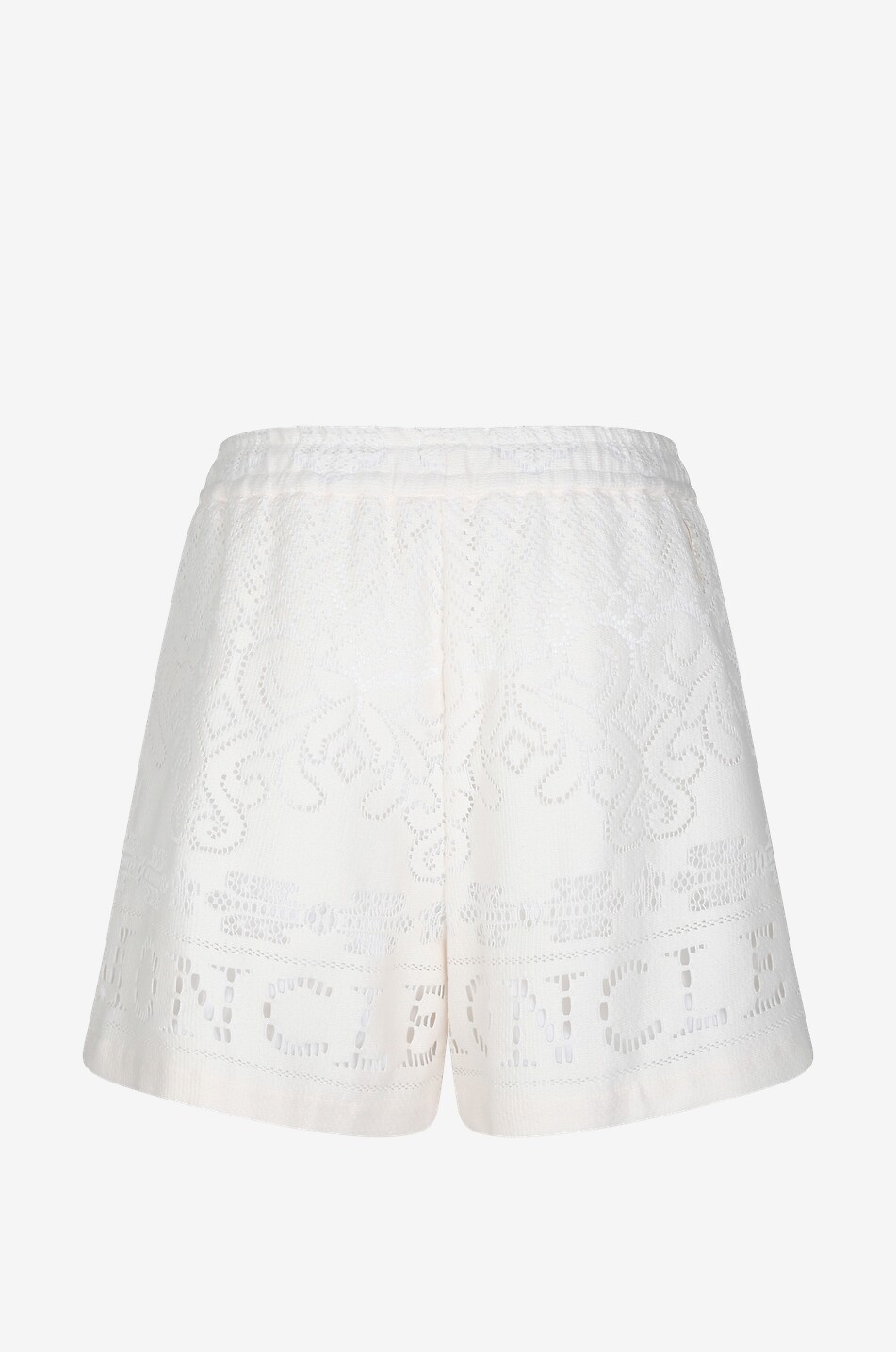 MONCLER Short large taille haute en dentelle Femme BLANC CASSE 2