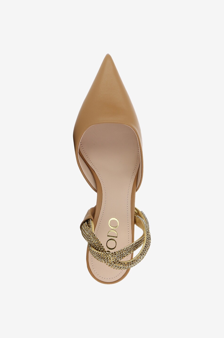 Leather sling-back pumps