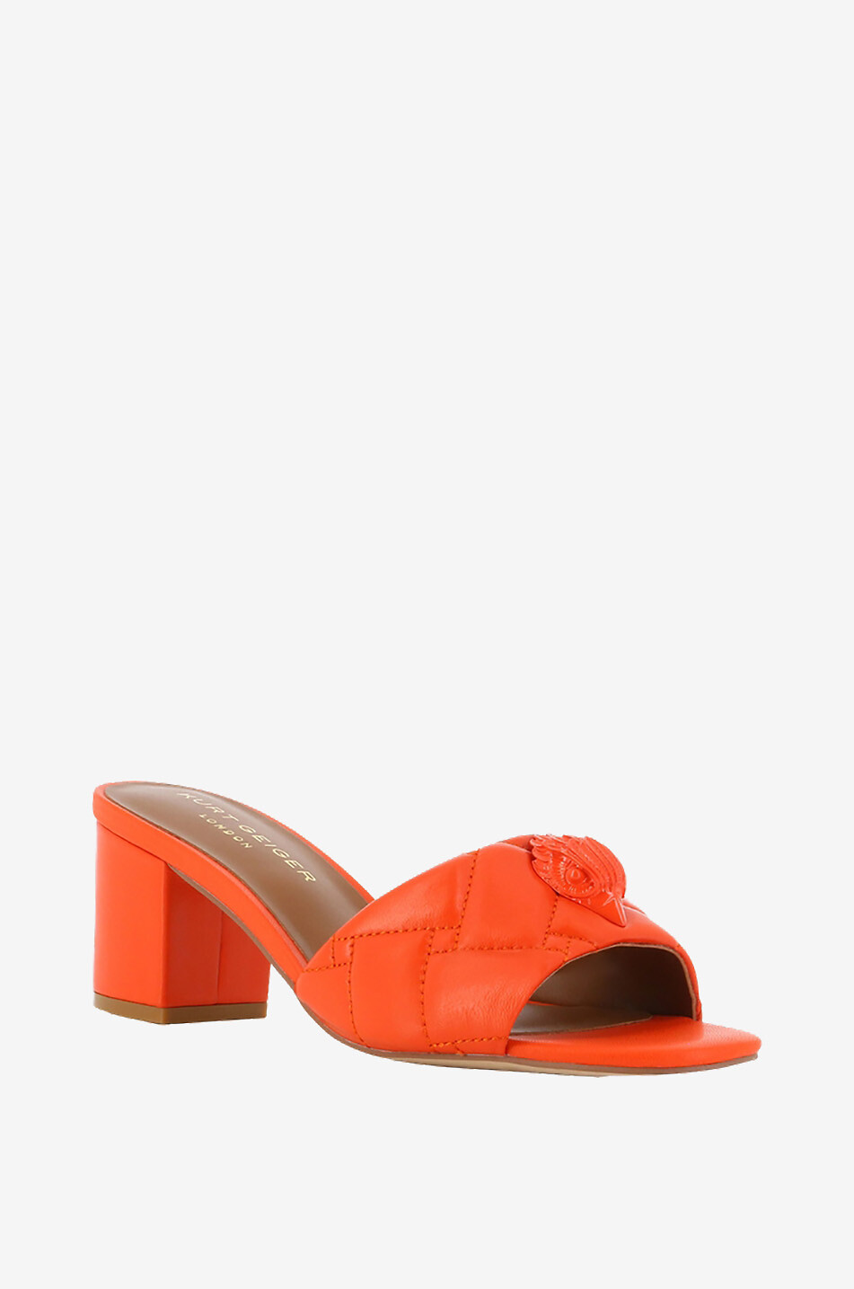 Kensington leather heeled mules