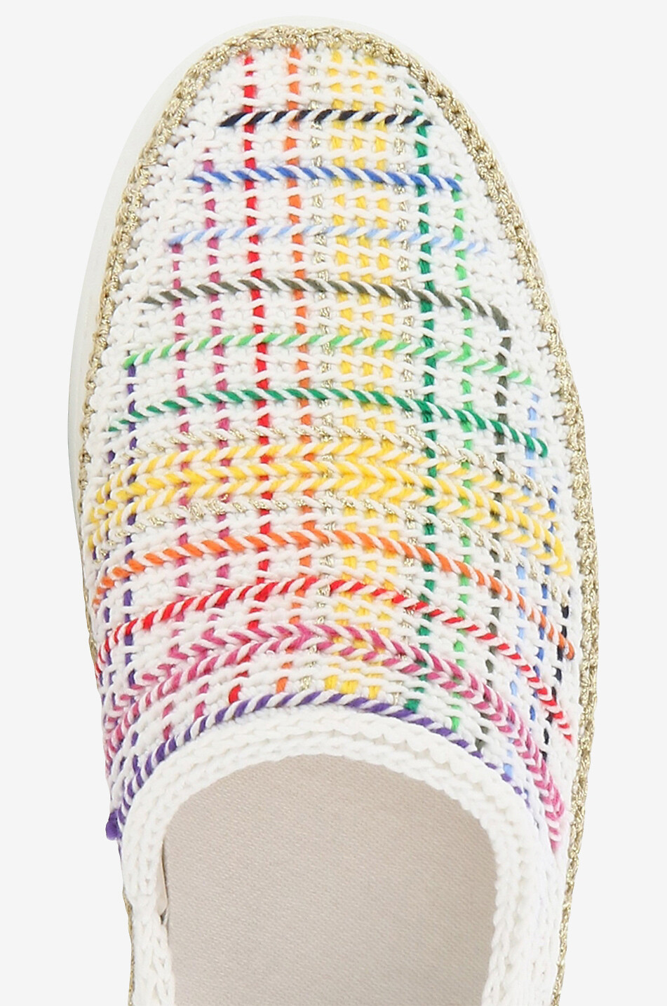 Sparkling Psychedelic crochet slip-on sneakers